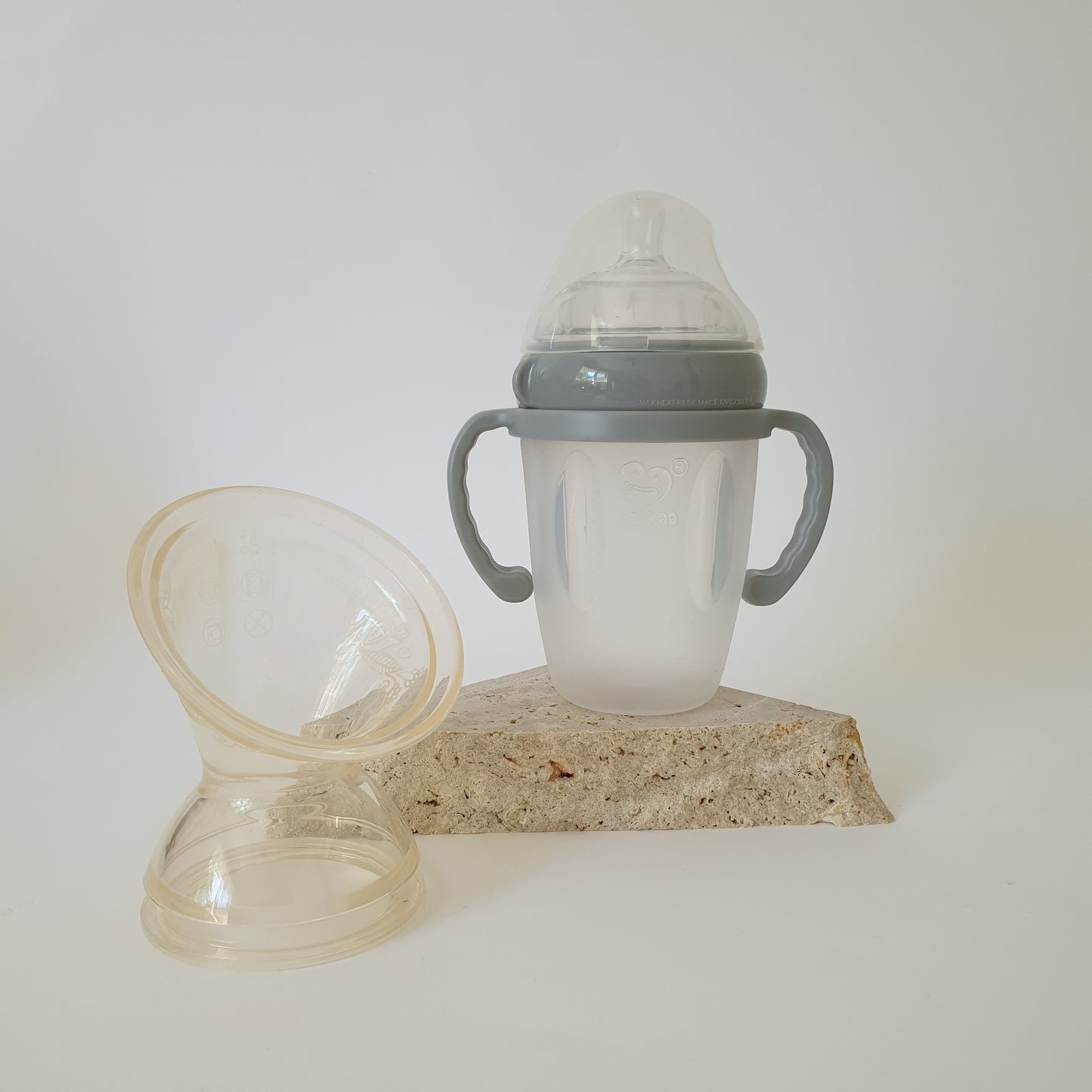Gen. 3 Silicone Baby Bottle 250ml & Breast Pump Flange